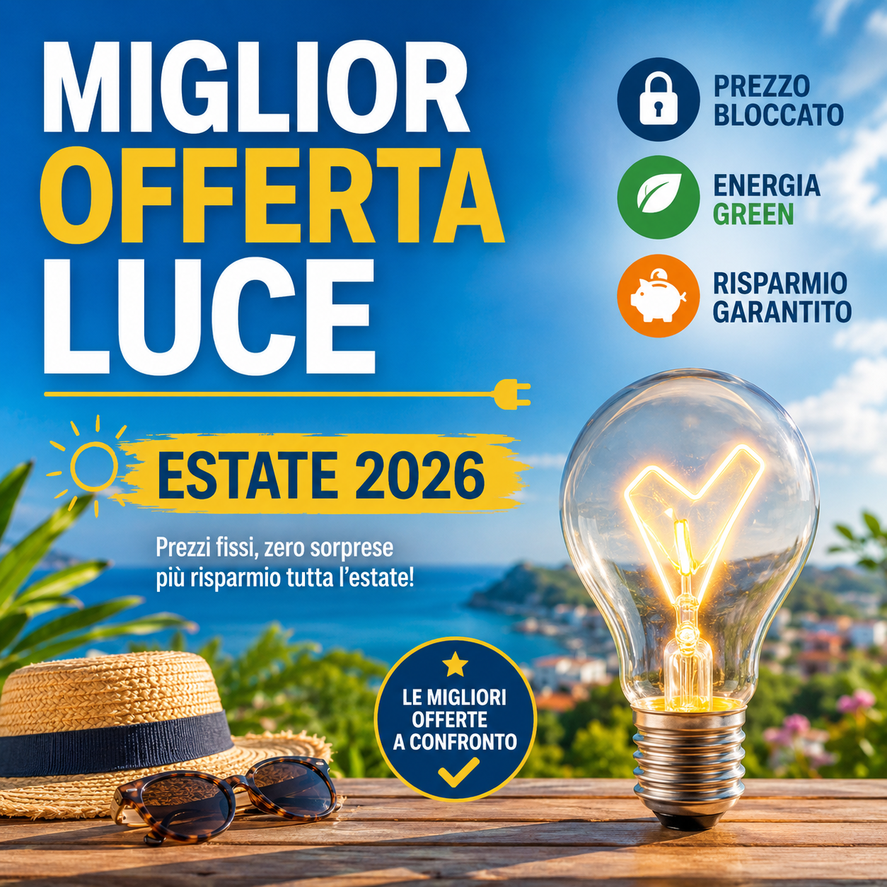 Migliori Offerte Luce a Prezzo Fisso Bloccato – Aggiornamento Tempo Reale 30 giugno 2026
